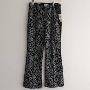 NWT Maeve Gray and Black Leopard Print Pants Size XSP